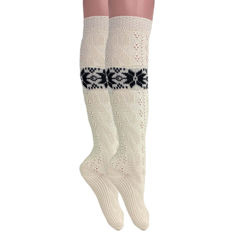 Cotton Knee High Knitted Socks for Women Novelty Knee Socks 1 Pair