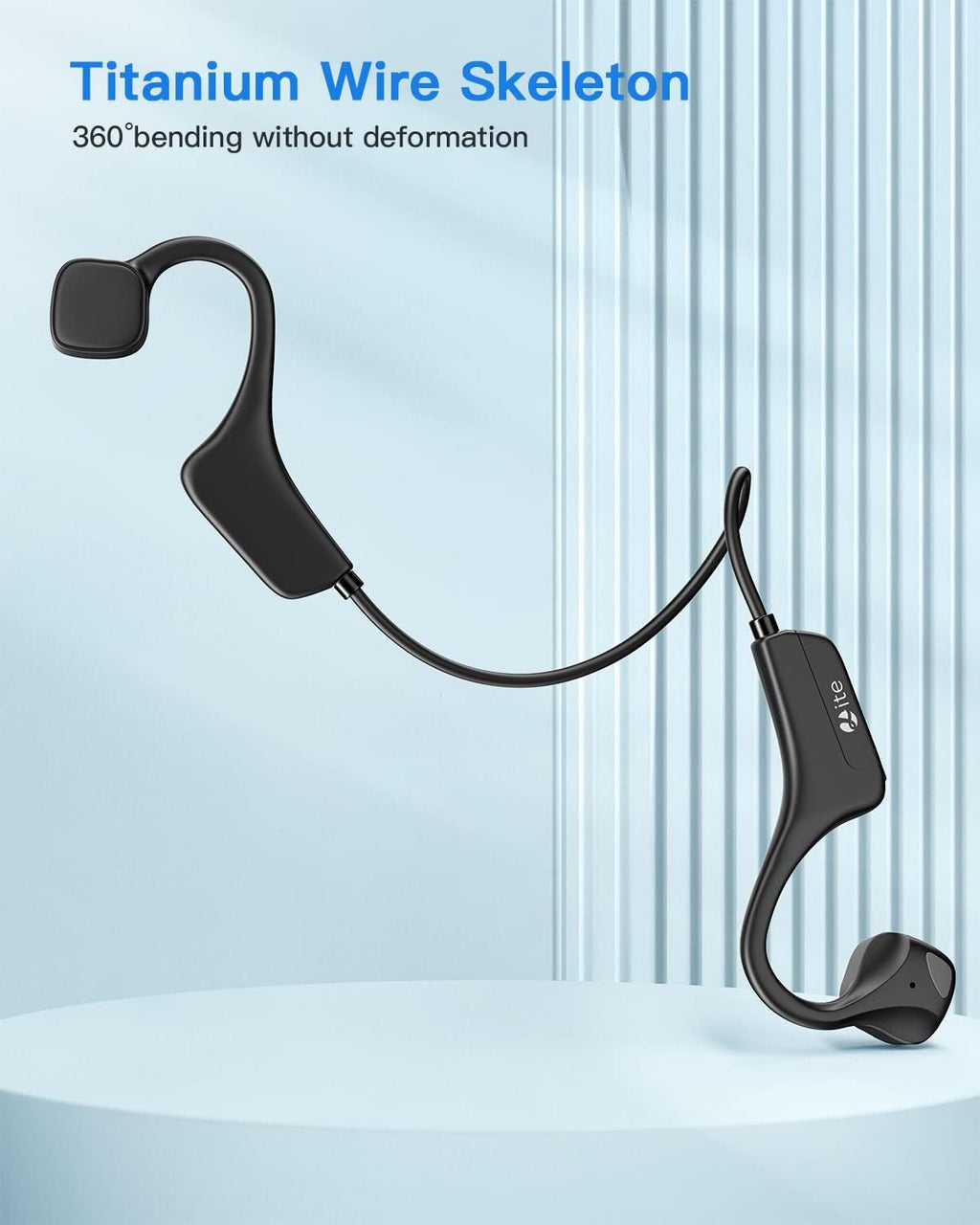Sport Wireless Bone Conduction Earphones – Open-Ear Safety Design, IPX6 Sweat-proof, 8 Hrs Call