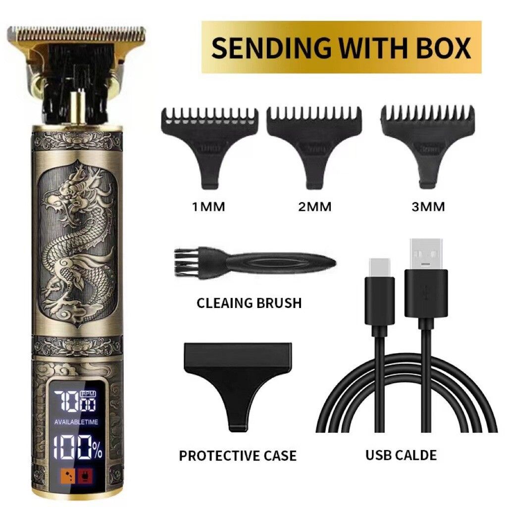 Professional Mens Hair Clippers Trimmer Machine Cordless Beard Electric Shaver