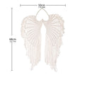 1pc Bohemian Angel Wings Tapestry Pendant with Long Tassels - Hand Woven Dream Catcher Wall Hanging for Weddings, Offices, and Bedrooms