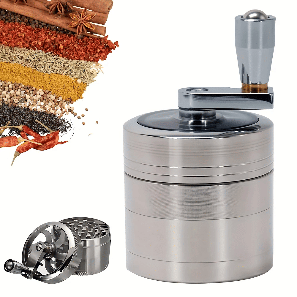 Herb Grinder Spice Herbal Metal Crusher Handle Hand Muller