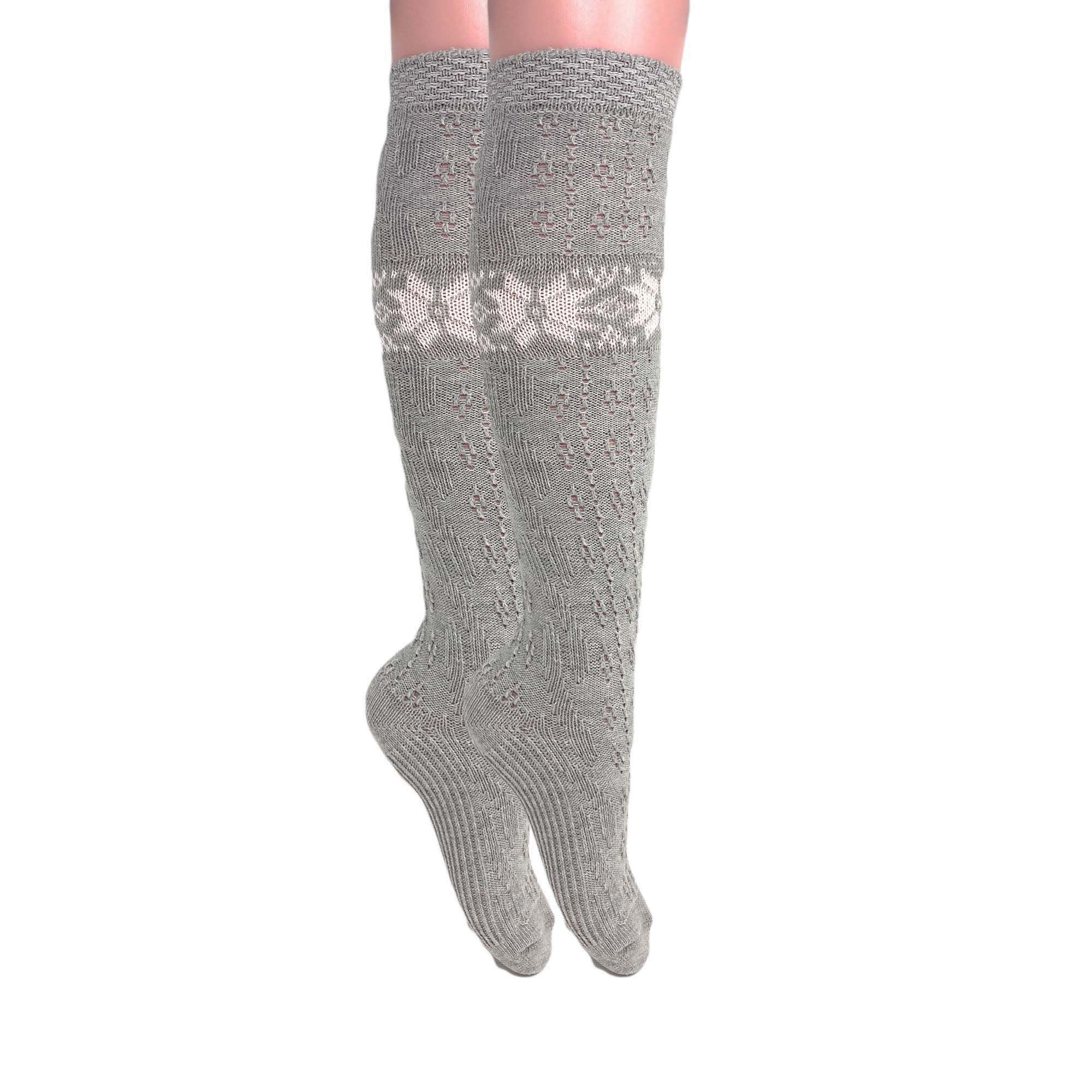 Cotton Knee High Knitted Socks for Women Novelty Knee Socks 1 Pair
