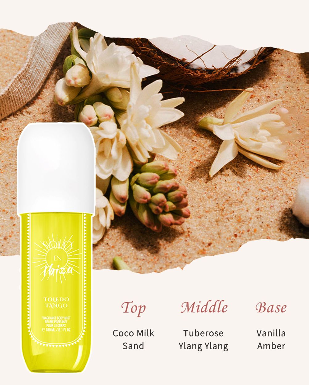 [SOLO EN IBIZA Mist] 4pcs Set SOLO EN IBIZA6.1fl.oz Long-Lasting Hair & Body Fragrance Misfor Women Perfect for Dating, Parties and GiftGiving