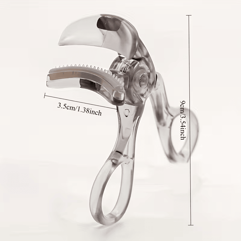 Portable wide-angle eyelash curler with built-in comb - suitable for all eye shapes, easy to use, battery-free, ideal for beginners