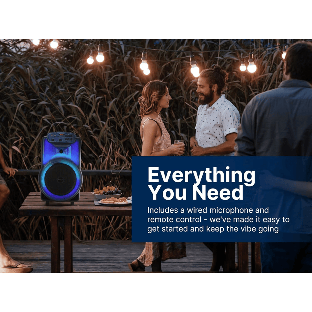 Emerson Portable Bluetooth 12" Party Speaker with Flame Lighting