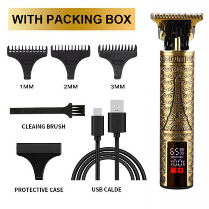 Professional Mens Hair Clippers Trimmer Machine Cordless Beard Electric Shaver