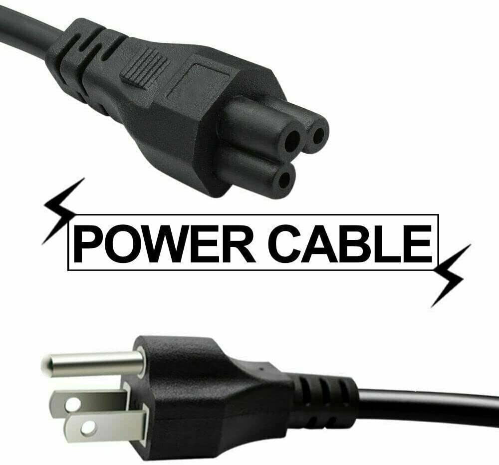 5 Core Replacement UL Listed AC Wall Power Cord 10 Feet 3 Prong Universal AC Cable for LG TV Dell HP Asus Toshiba Lenovo Acer Samsung Laptop Notebook Computer Charger PL 1002