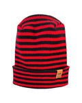 HAAKWEAR Theta Stitch RORO Cuffed Beanie (Patent Pending Design)-Black/Red, Made in USA