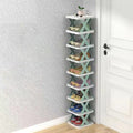 9Tier Narrow Entryway Shoe Rack Free Standing Vertical Shoe Organizer Plastic Shoes Storage Shelf Closet Hallway