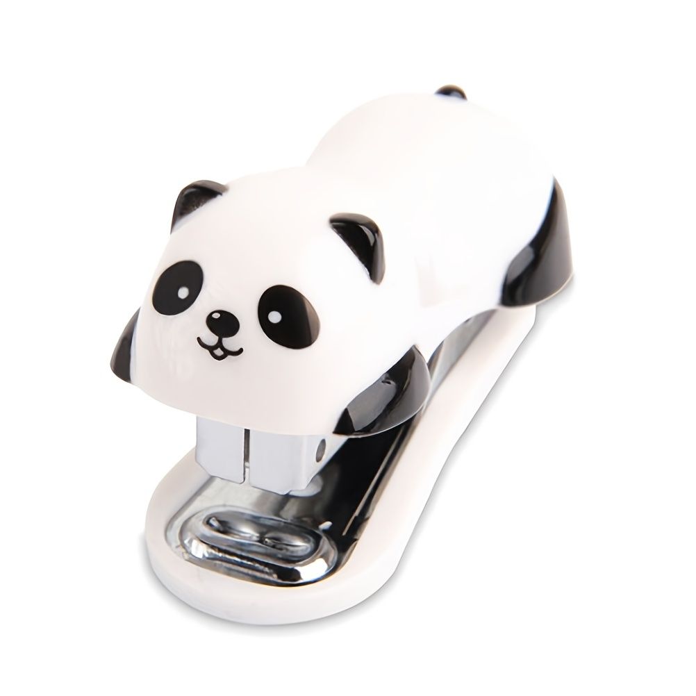 Panda Stapler, Cute Stapler Office Supplies Desktop Stapler Standard Pretty Accessories Commercial Business Decoration Desktop Office Handheld Stapler, School Office Supplies