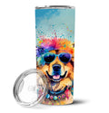 Chow Chow Hippie Dawg Stainless Steel Skinny Tumbler Vacuum Double Walled Reusable Insulated Tumbler Travel Cup for Coffee Cocktails Gift with Lid, 20 oz