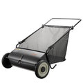 Push Lawn Sweeper, 26-inch Leaf & Grass Collector, Strong Rubber Wheels & Heavy Duty Thickened Steel, Durable to Use with Large Capacity 7 cu. ft. Mesh Collection Hopper Bag, 4 Spinning Brushes