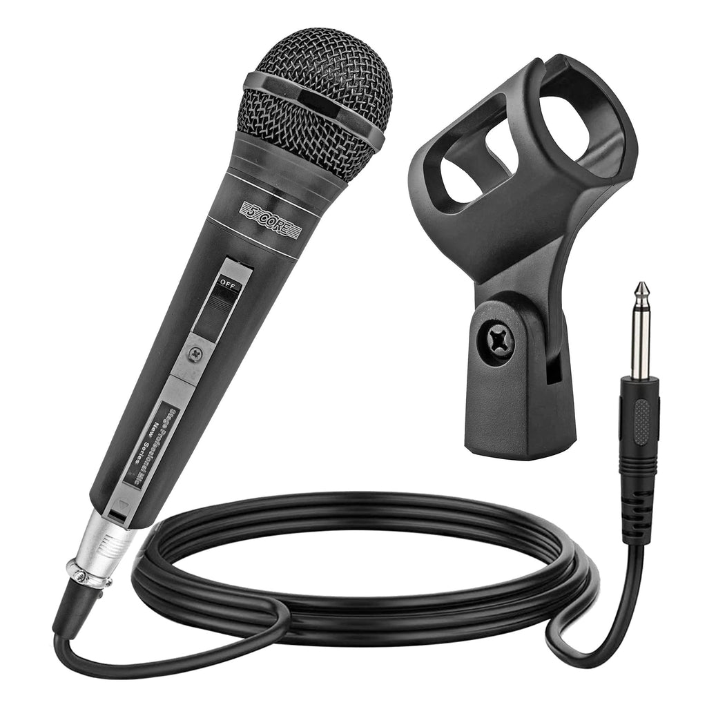 5 Core Microphone XLR Dynamic Mic Karaoke Singing Handheld Microfono Wired Professional Unidirectional 1/4 Plug In Cord Connection for Vocal DJ Music - PM 757