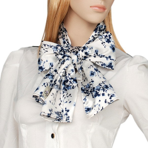 Blando White Plum Blossom Chinese Style Noble Elegant Soft Natural Silky Scarf/Wrap/Shawl(Small)