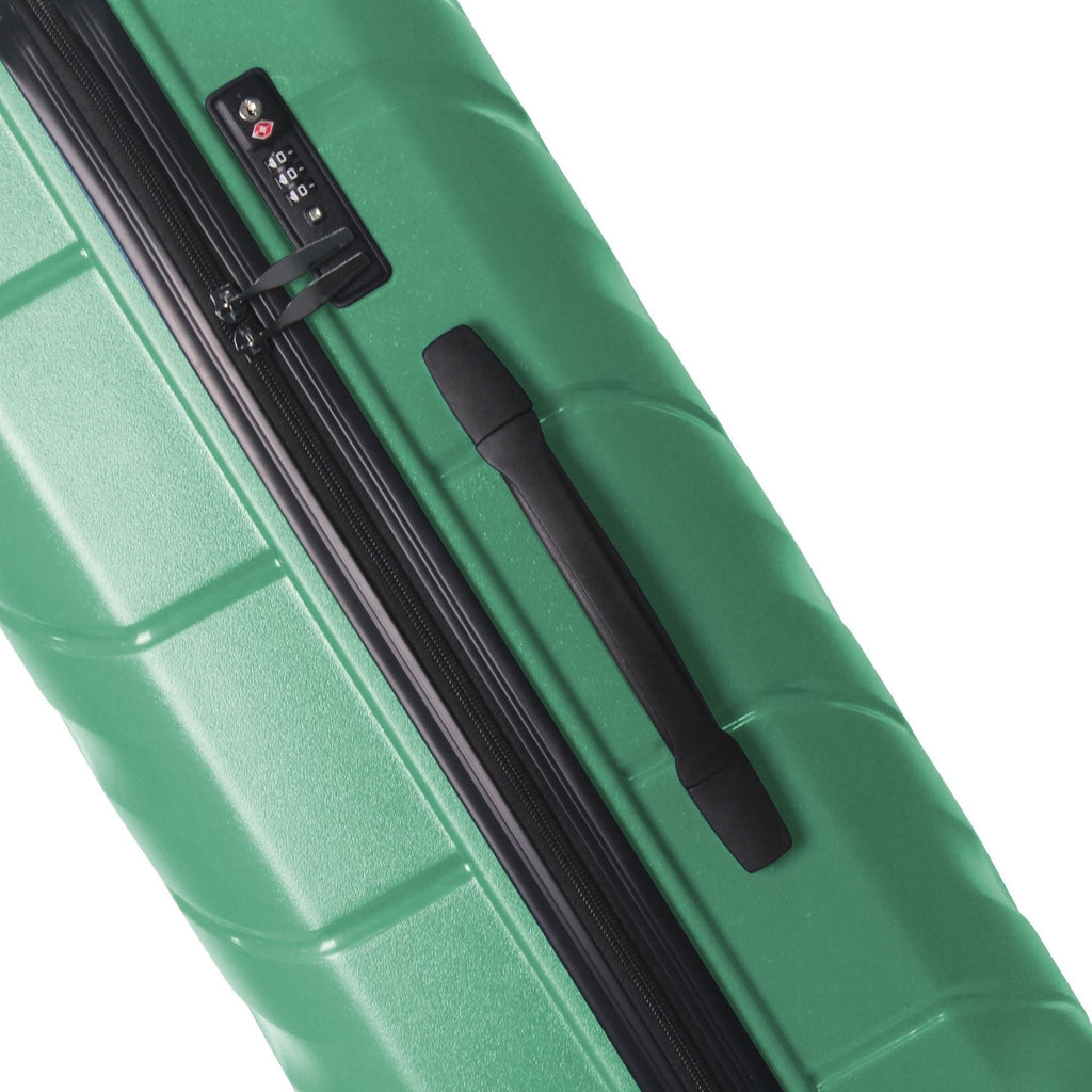 3-Piece Luggage Sets (20", 24", 28"), Suitcase with Wheels, Hardside Suitcase With Four Spinner Wheels and Scratch-Resistant Surface, Green