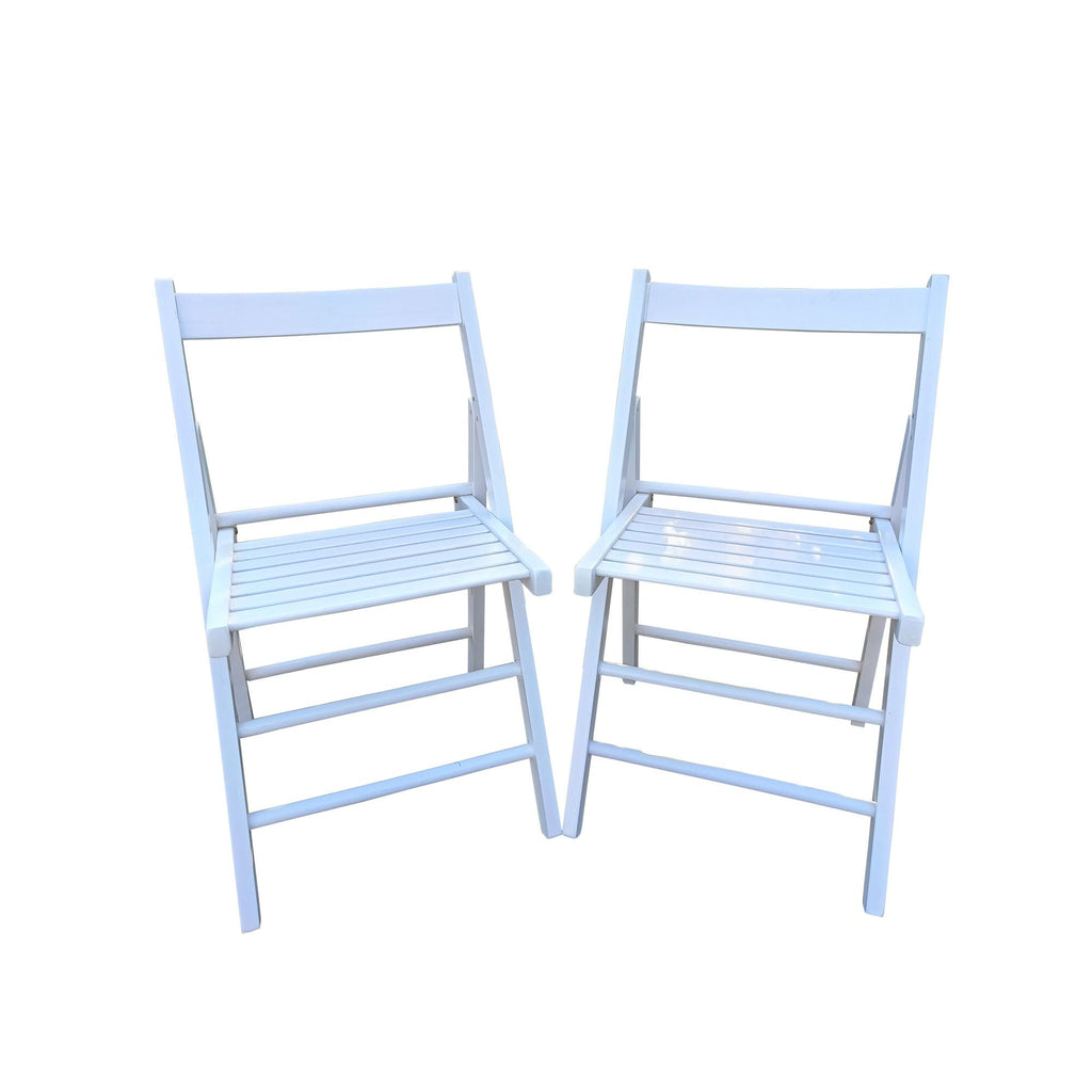 FOLDING CHAIR-2/S;  FOLDABLE STYLE -WHITE