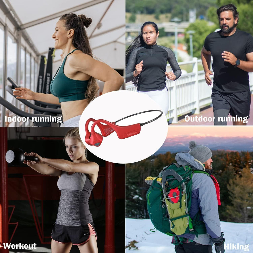 Sport Wireless Bone Conduction Earphones – Open-Ear Safety Design, IPX6 Sweat-proof, 8 Hrs Call