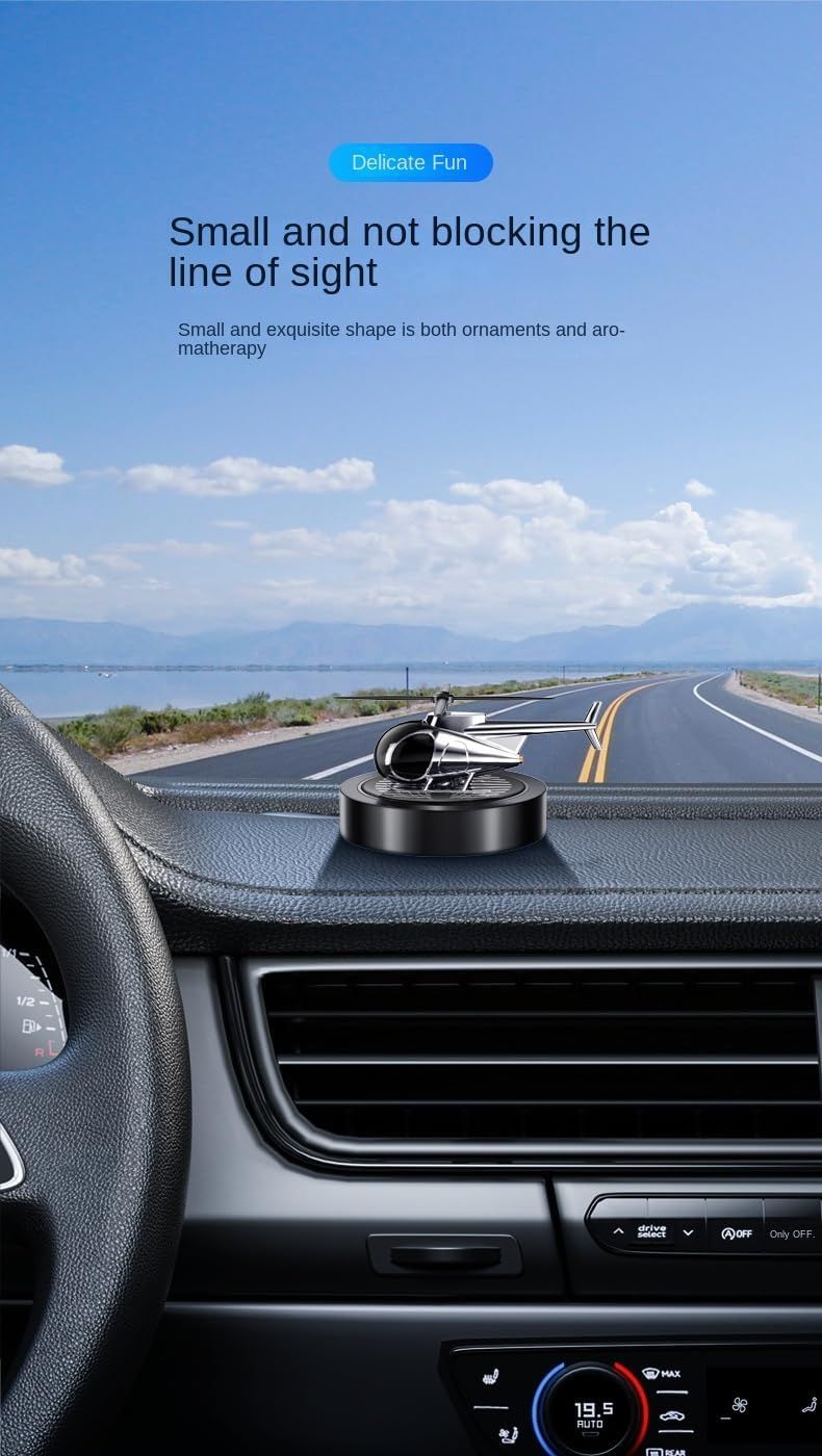 Solar-Powered Car Air Freshener Plane-Shaped Elegant Design, Solar-Activated Scent, Eco-Friendly (Silver)
