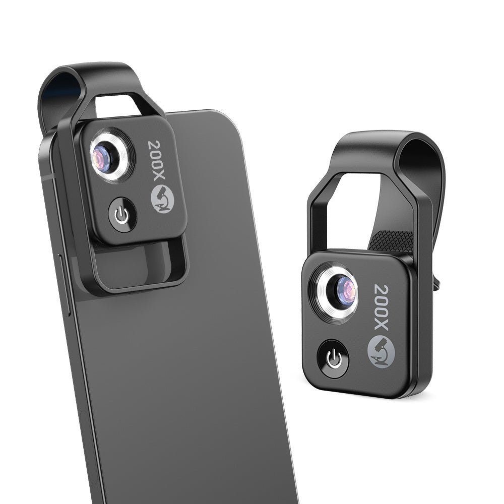 APEXEL HD 200X Microscope Macro Lens For Mobile Phone Magnification Portable Pocket With CPL Filter LED Light For IPhone Huawei Samsung Xiaomi Most Smartphones