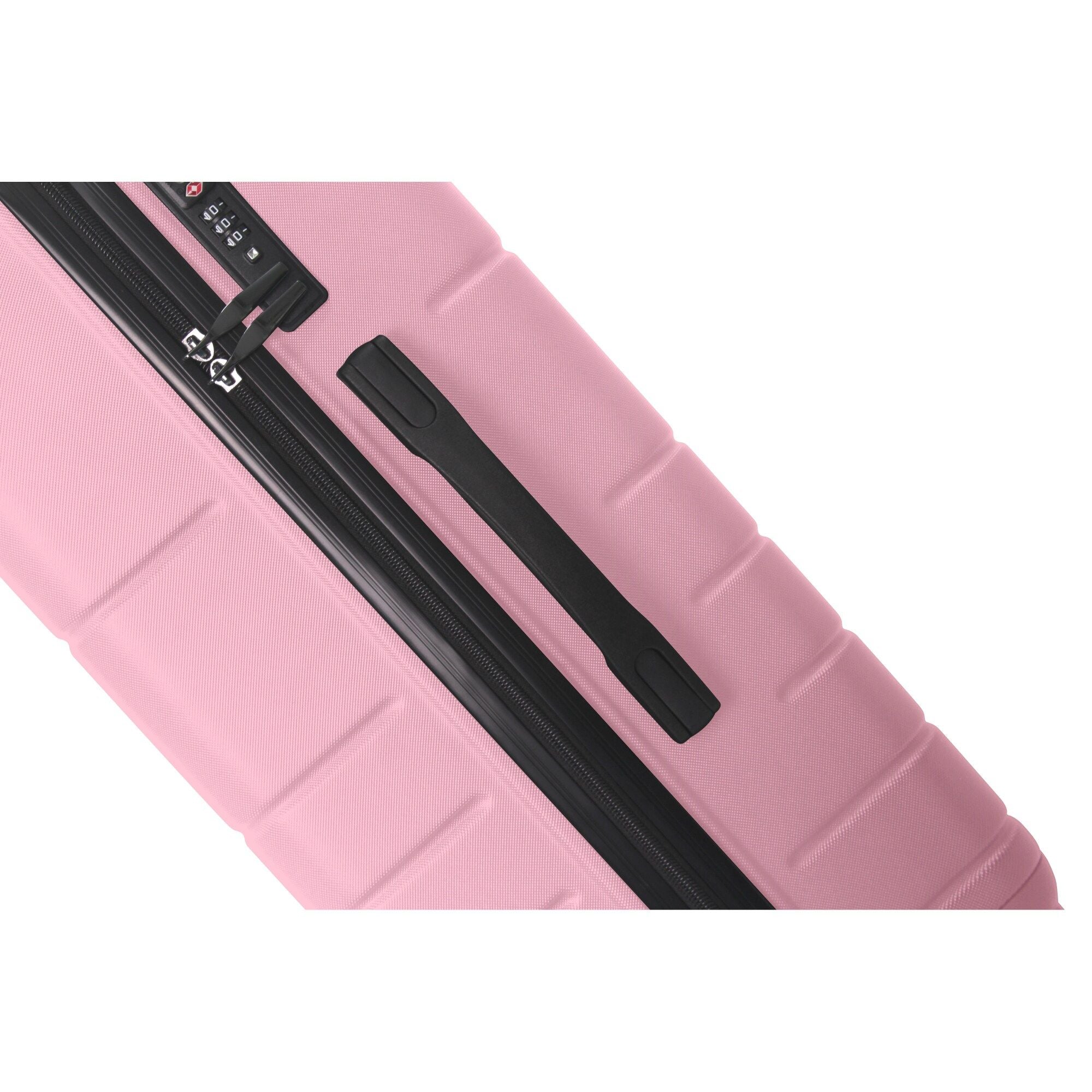 Luggage Sets ABS Hardshell 3pcs Luggage, Lightweight Durable Suitcase sets Spinner Wheels Suitcase with TSA Lock 20''24''28'' Available(Pink)