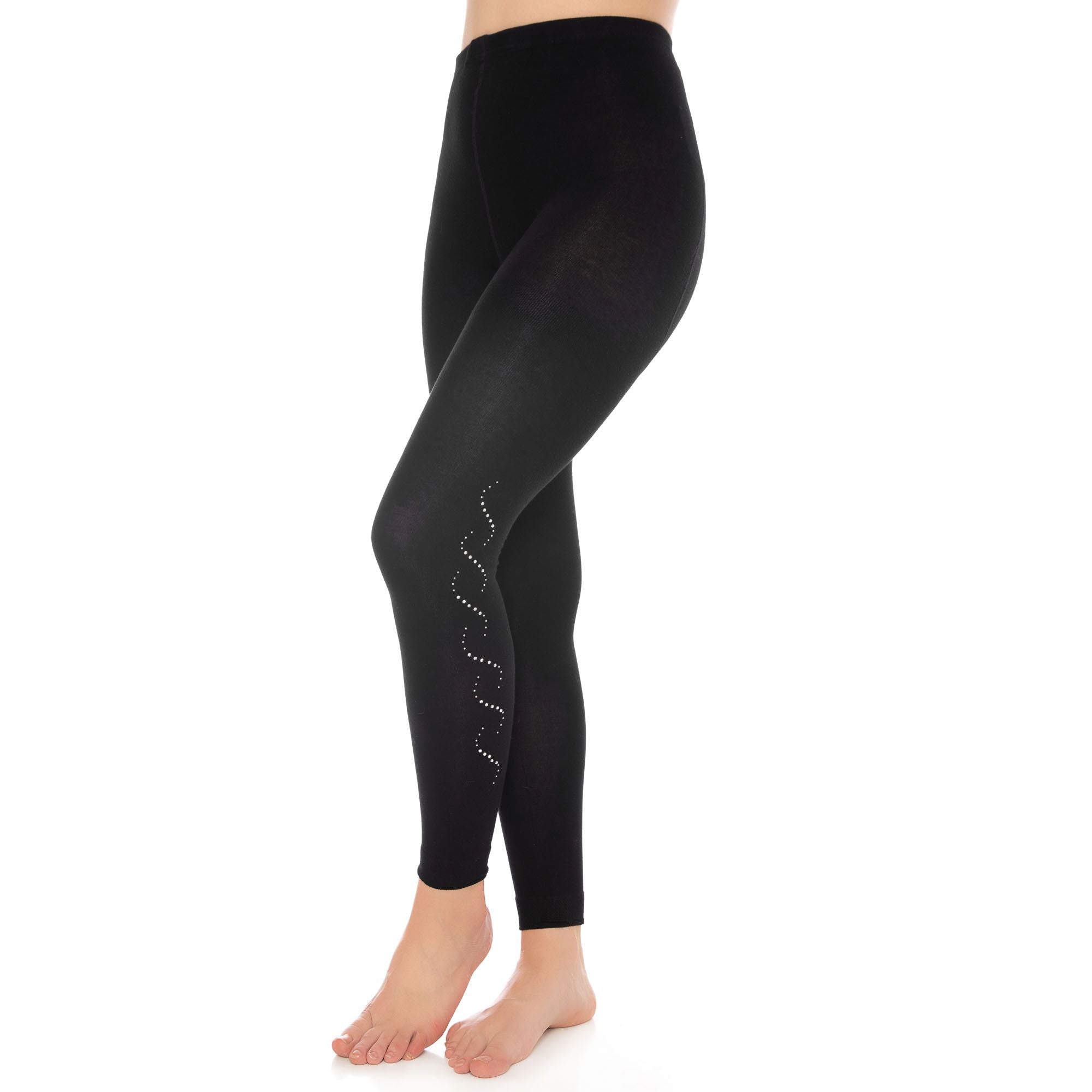 Bamboo Leggings for Women Soft Stretchy Full Length Elastic Leggings with Fancy Accessories