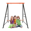 Metal Swing Stand Swing Sets for Backyard,Powder Coated Swing Frame of Swing Set with Extra Side Bars,880 Lbs Heavy-Duty A-Frame Outdoor Swing Fits Swing Chair,Porch Swing