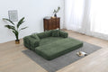 Foldable Sofa Bed, 77.9'' Folding Floor Couch, Compressed Convertable Sleeper Sofa, Memory Foam Couch with Pillow Back Support Armrest, 4-in-1 Futon Sofa Bed for Living Room, Army green
