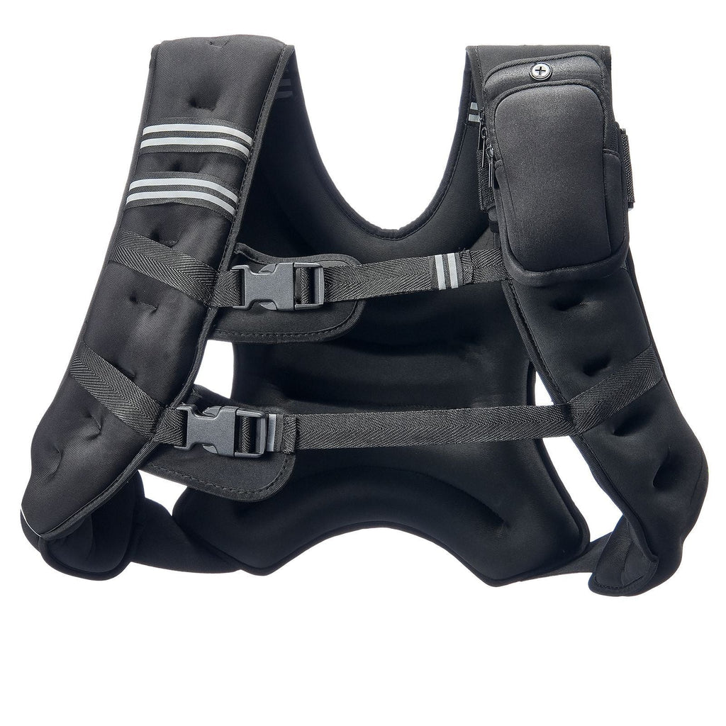 Weighted Vest, 30 lbs Weight Vest with Reflective Stripe, Adjustable Buckle Body Weight Vest for Men Women, Workout Equipment for Strength Training, Running, Jogging, Fitness, and Weight Loss