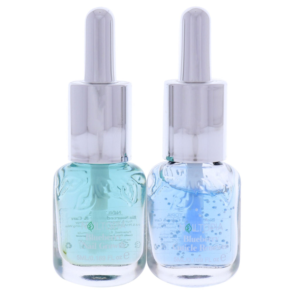 Nailtopia Long Nails Essential Duo: Blueberry Infusion Treatment & Cuticle Renewer Kit - 2 Pack for Healthy Nails