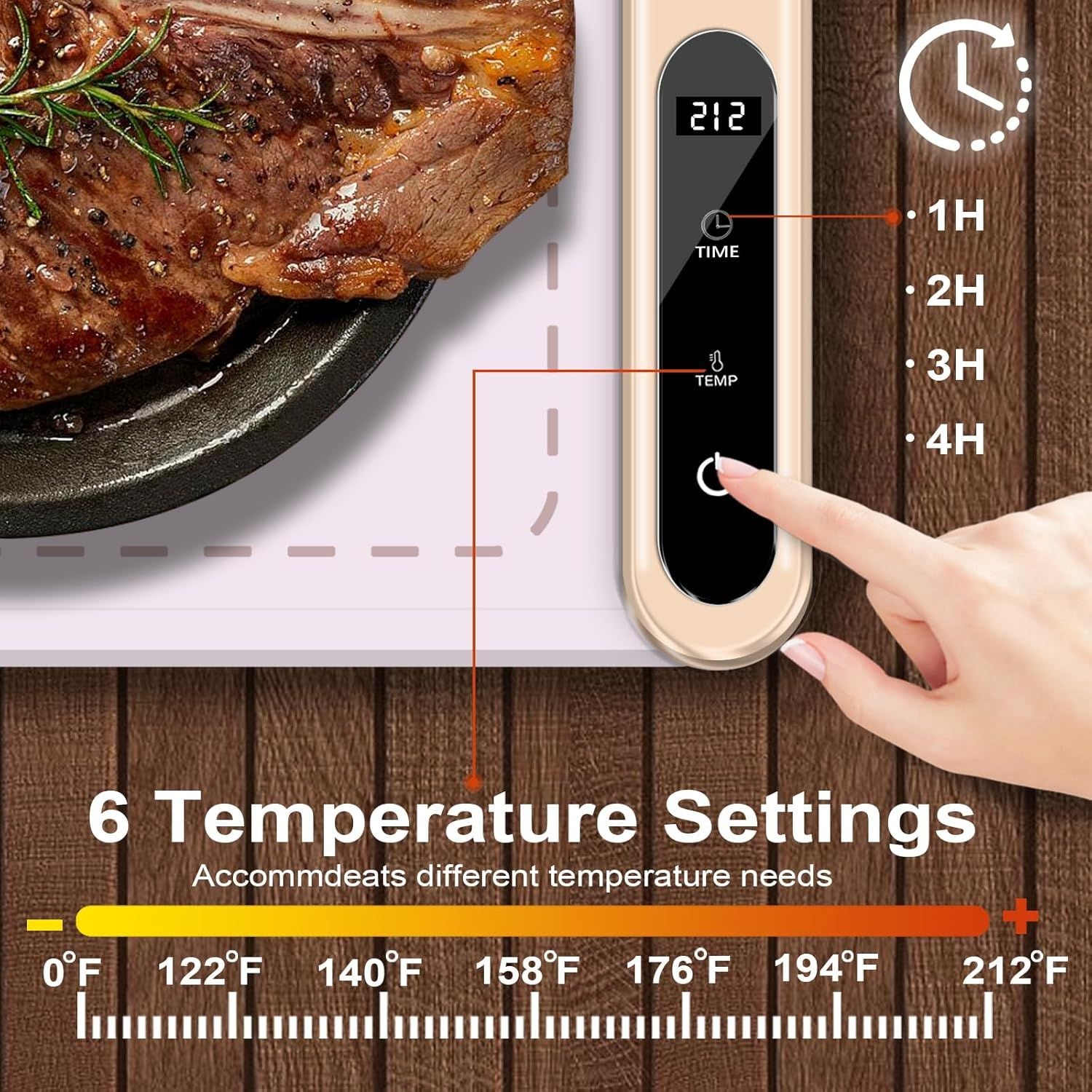 Silicone Electric Roll Up Heating Tray Food Warmers Mat Portable Hot Plates to Keep Food Warm