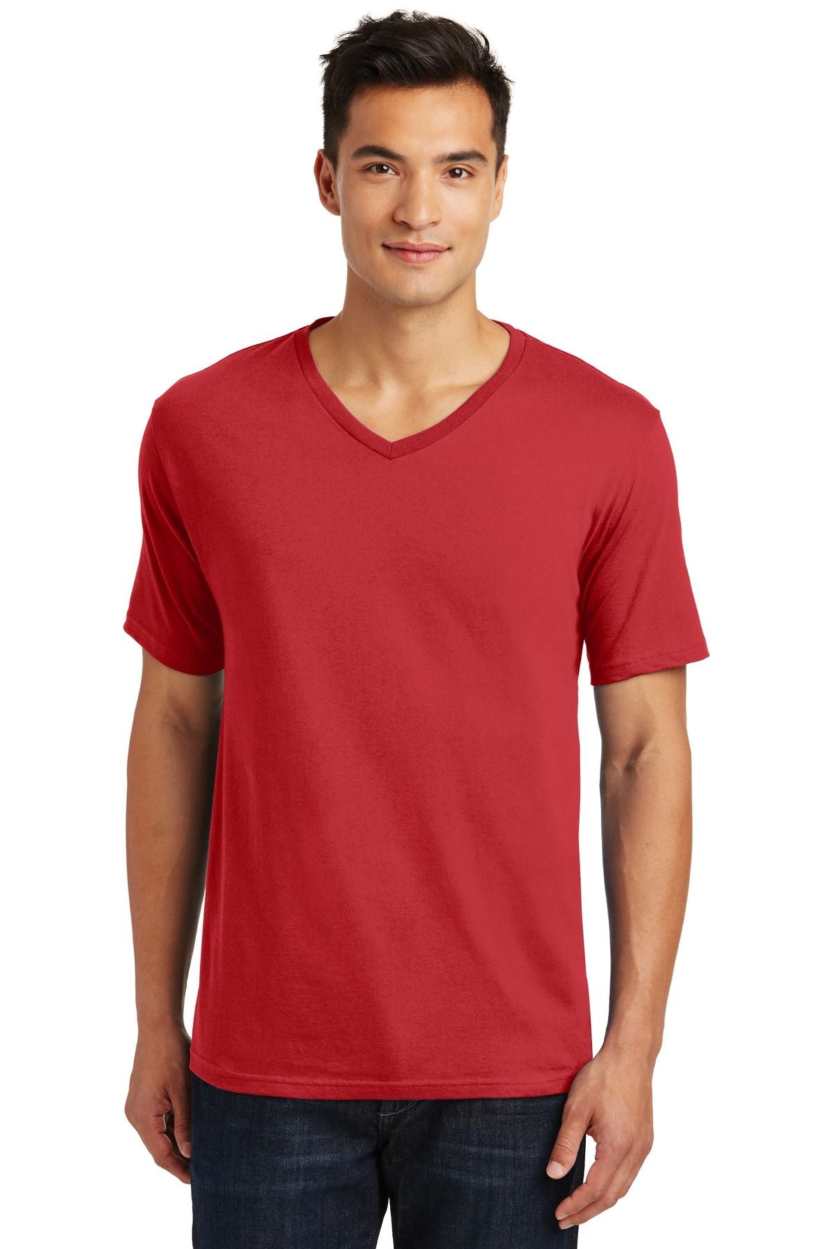 District Made Mens Perfect Weight V-Neck Tee DT1170