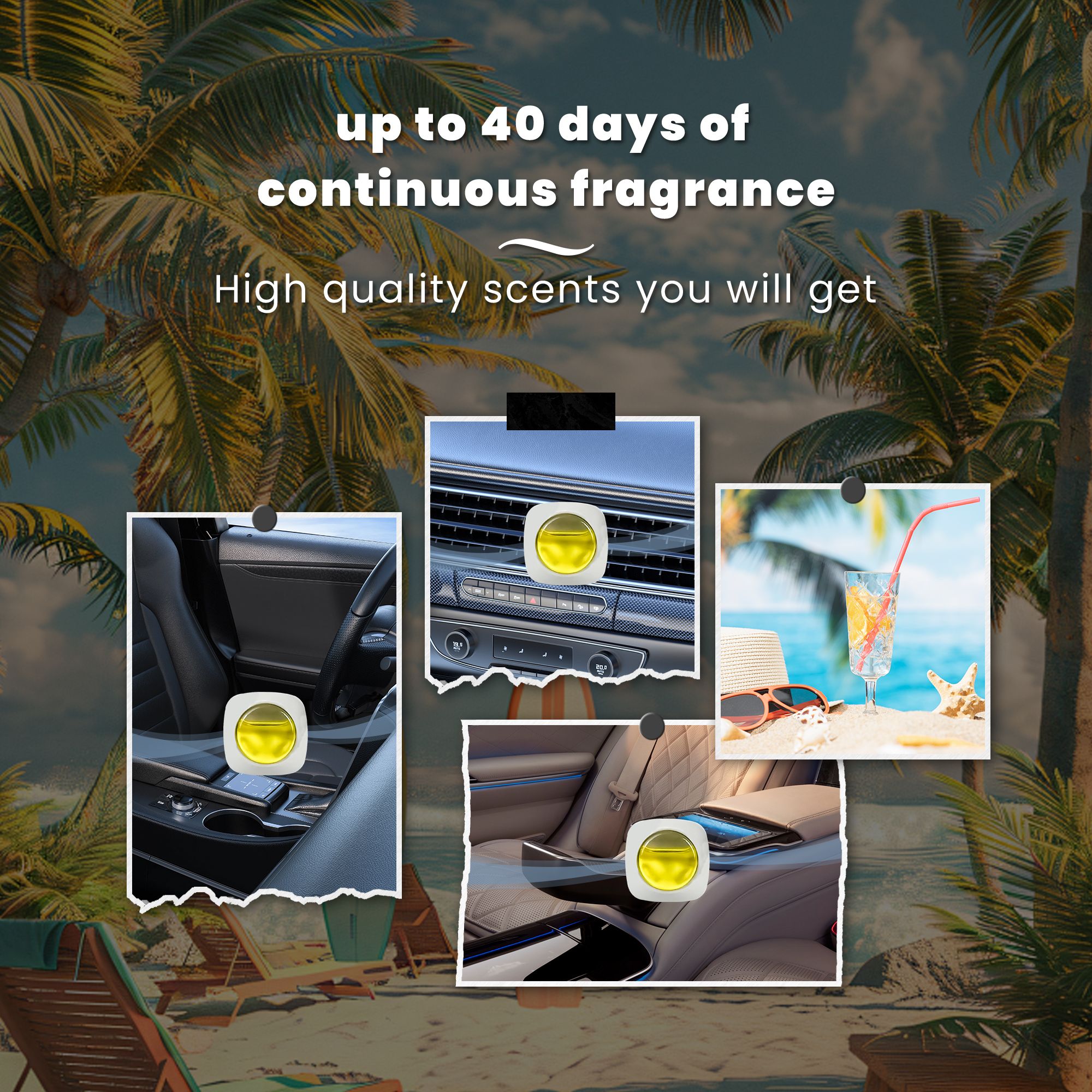3 Pack Car Air Fresheners - Long Lasting Vent Clips For Men & Women, 3 Pack Up To 90 Days Fits All Car Refresher Odor Eliminator, New Car Scent Variety Pack