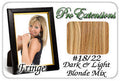 #18/22 Dark Blonde w/ Highlights Pro Fringe Clip In Bangs