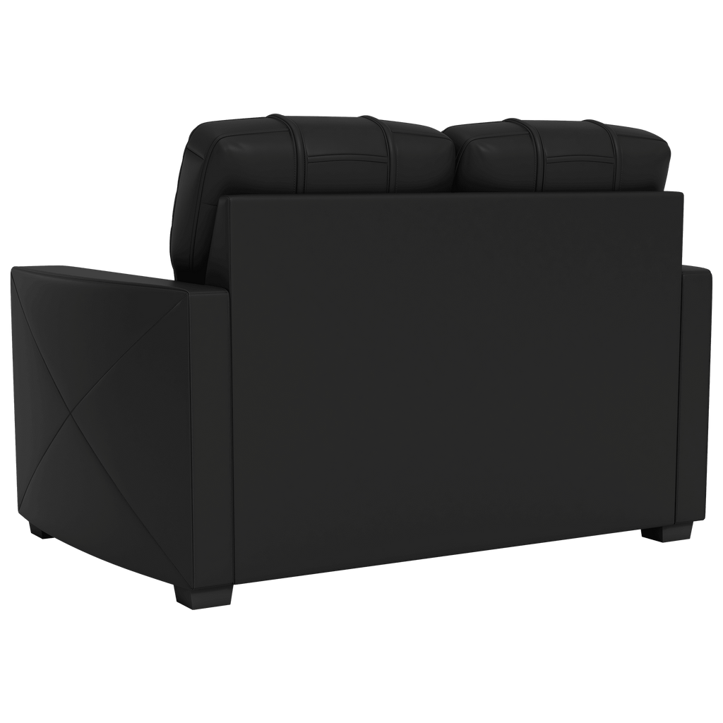 Silver Loveseat with Santa Claus Merry Christmas Logo