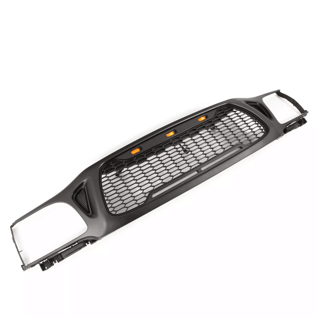 Front Grille fits for Tacoma 2001 2002 2003 2004 With Amber LED Accent Lights Matte Black