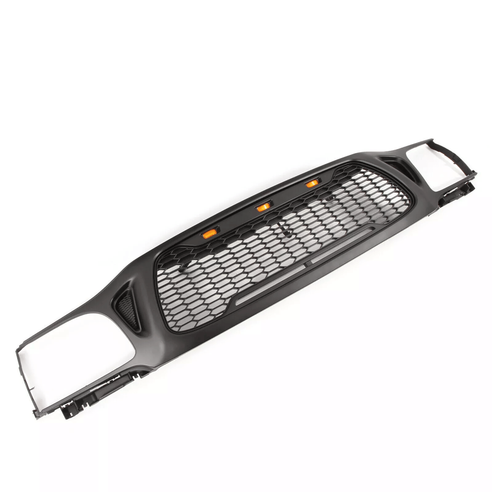 Front Grille fits for Tacoma 2001 2002 2003 2004 With Amber LED Accent Lights Matte Black