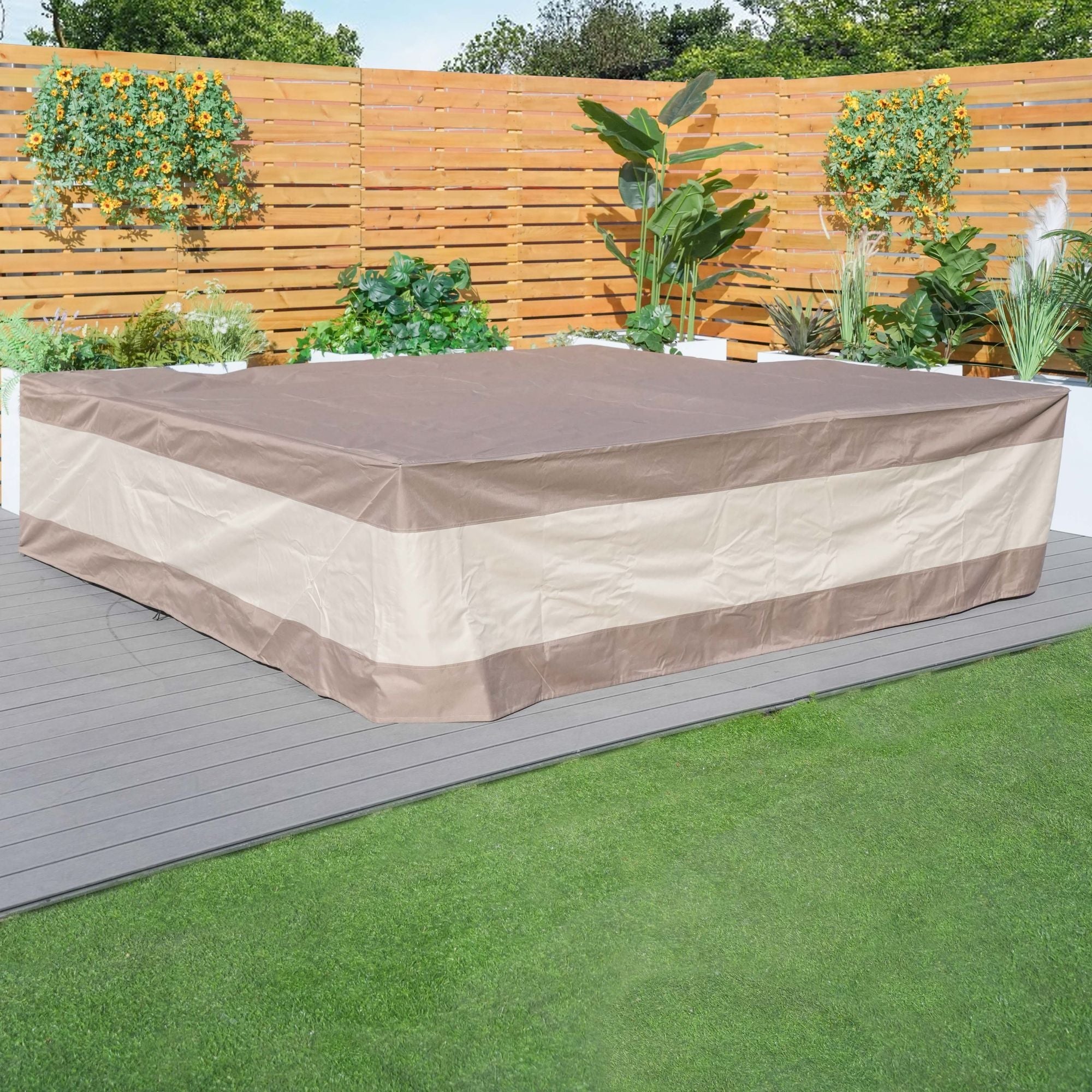Direct Wicker 106x106in Water Resistant Patio Furniture Cover Heavy Duty Outdoor Sectional Sofa Cover