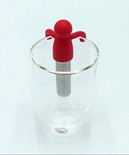 Cute Tea Infuser Man for Loose Tea Stainless Steel Man Shape Loose Leaf Tea Steeper Ball Strainer Non-Toxic Easy to Use and Clean