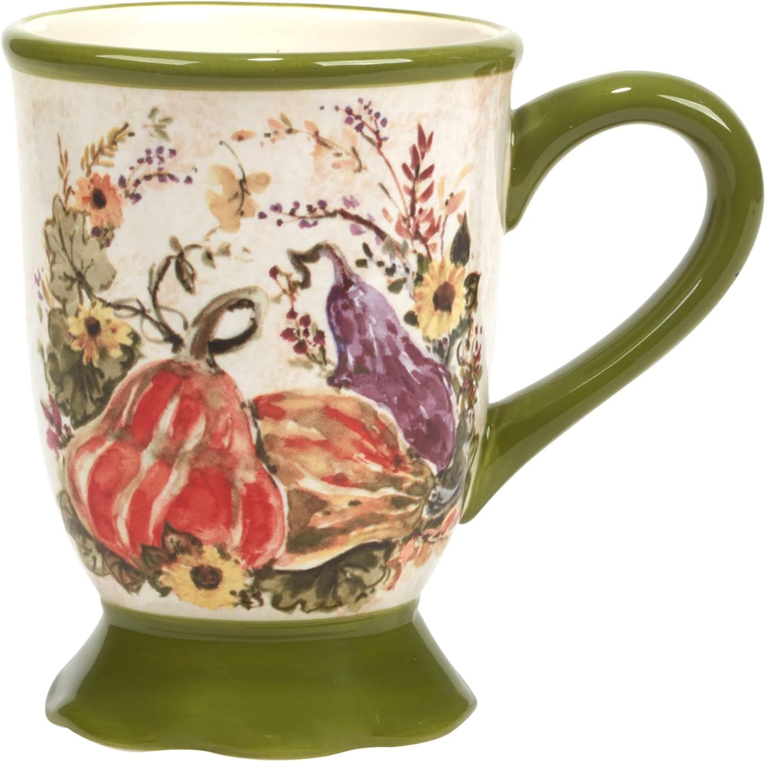 Harvest Morning Set of 4 Ceramic Mugs – Sip coffee, tea, or hot cocoa in cozy autumn style with these beautifully detailed mugs, perfect for crisp mornings and holiday moments 16 oz