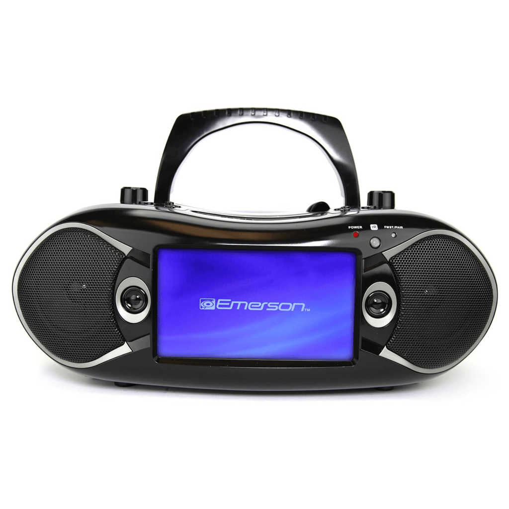 Emerson 7" Bluetooth DVD Boombox with AMFM Radio & Stereo Speakers