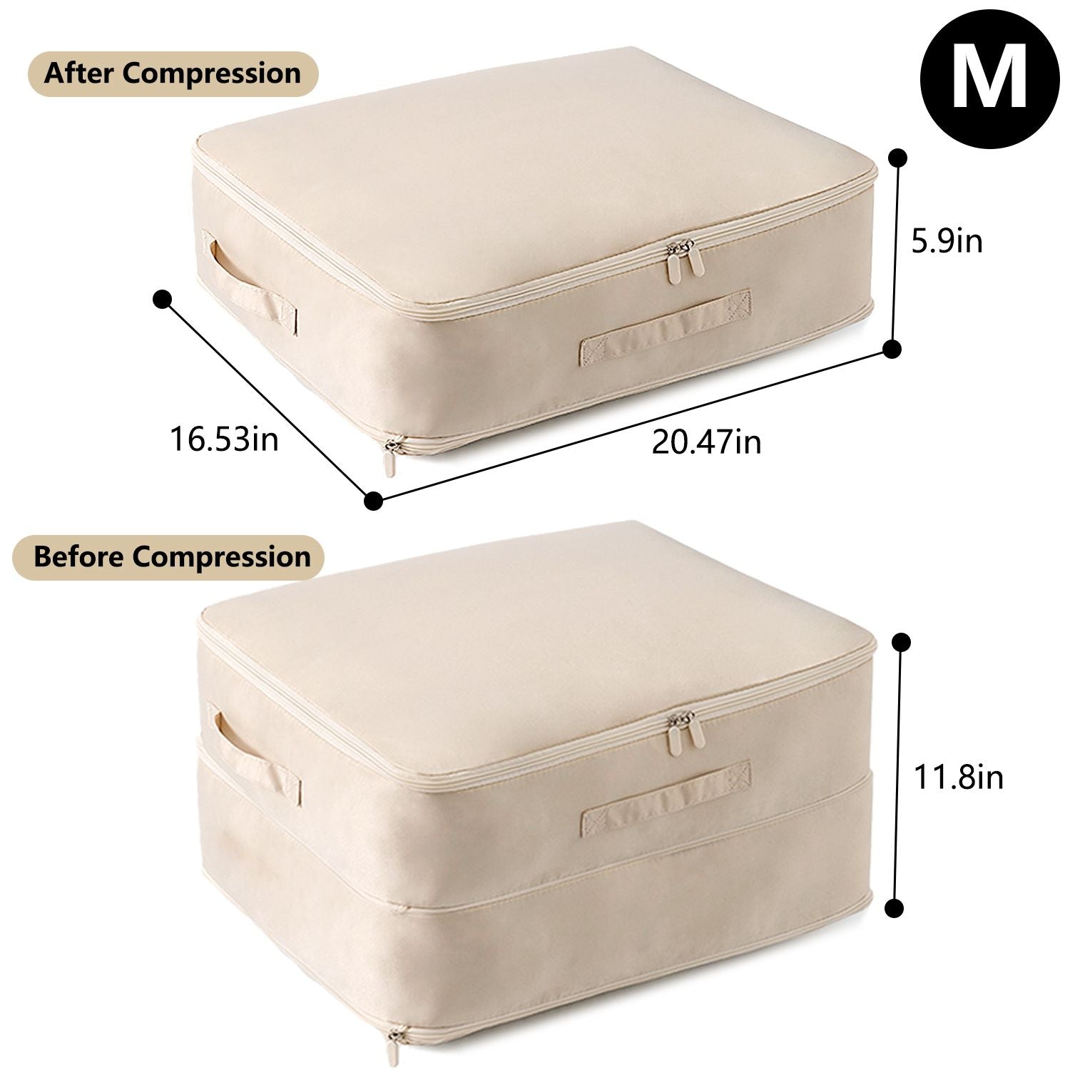 Large Foldable Storage Bag For Comforter Quilt Blanket Clothes Pillows Beddings Self Compression Organizer For Duvet Closet Storage Containers With Dual Zippers