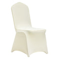 VEVOR Stretch Spandex Folding Chair Covers, Universal Fitted Chair Cover, Removable Washable Protective Slipcovers, for Wedding, Holiday, Banquet, Party, Celebration, Dining (50PCS Ivory White)