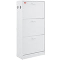 VEVOR Shoe Cabinet with 3 Flip Drawers, Shoe Storage Cabinet for Entryway, Free Standing Shoe Storage Organizer with Side Hooks for Heels, Boots, Slippers in Hallway, Living Room