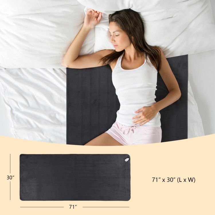 Electric Heated Mattress Pad with 5 Heating Levels and Overheat Protection