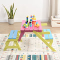 KID'S MULTI-FUNCTIONAL ARM CHAIR,TABLE+ 2 BENCHES (All-in-one)