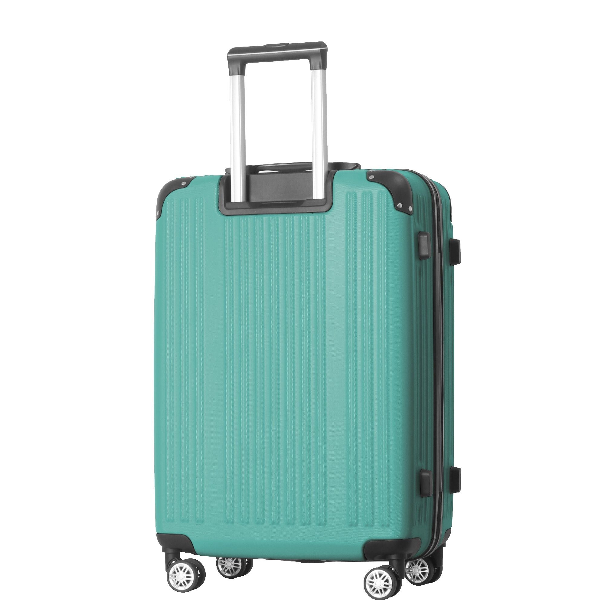 3-Piece Lightweight ABS Hardshell Luggage Set (20", 24", 26") in Fresh Green with Spinner Wheels, TSA Lock, and Adjustable Telescopic Handle - Durable Travel Suitcases