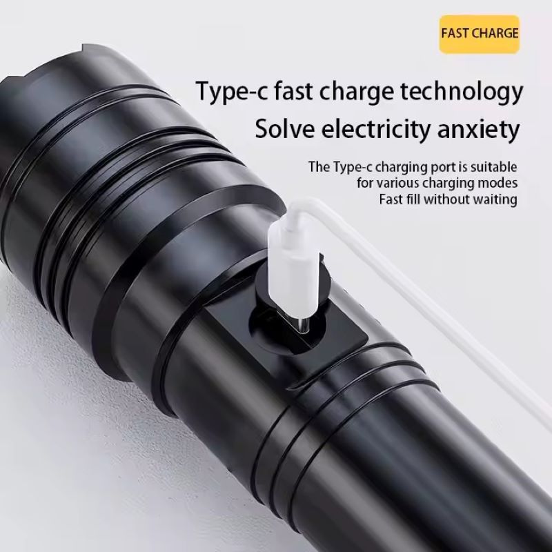Portable LED Rechargeable Flashlight for Night Walking