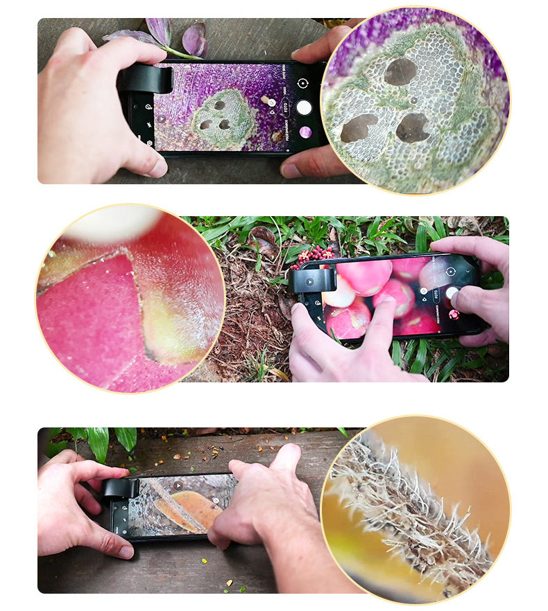 APEXEL HD 200X Microscope Macro Lens For Mobile Phone Magnification Portable Pocket With CPL Filter LED Light For IPhone Huawei Samsung Xiaomi Most Smartphones