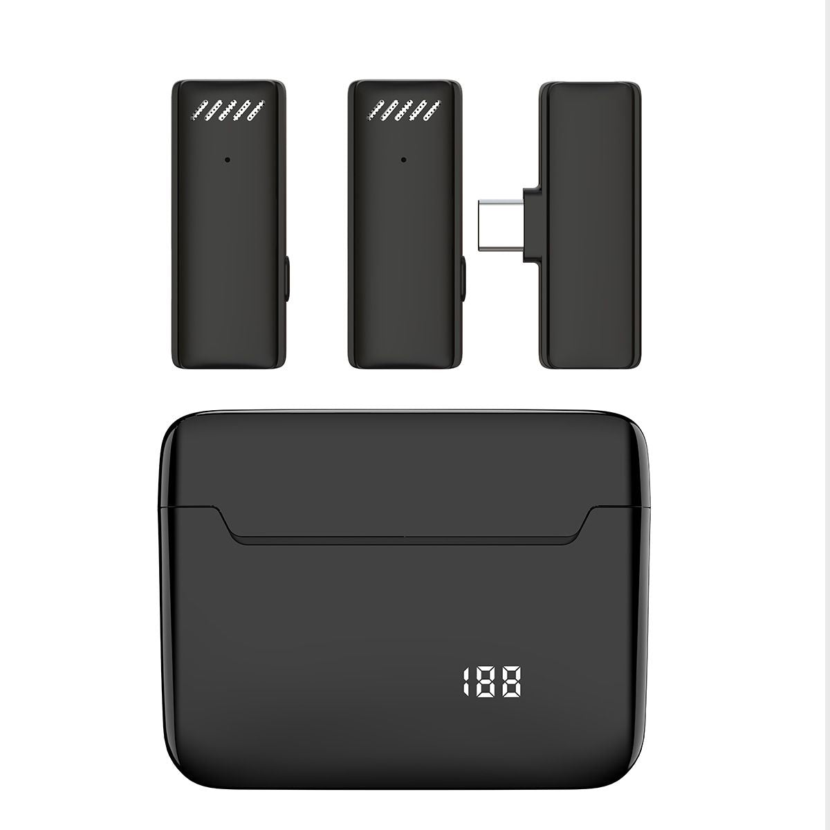 Cross border new wireless lavalier microphone with charging chamber; mobile phone live broadcast; outdoor recording; noise reduction radio microphone