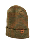 Modern Theta Stitch Contrast Cuffed Beanie (Patent Pending Design)-Green/Brown, Made in USA